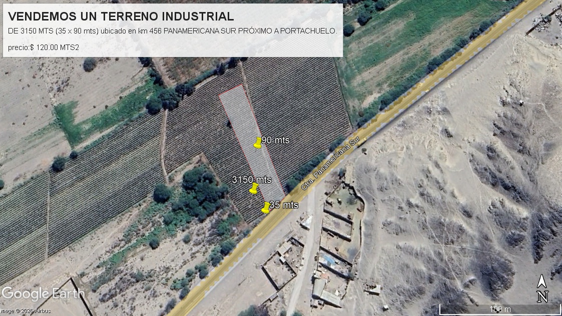 VENDEMOS UN TERRENO INDUSTRIAL - VISTA ALEGRE
