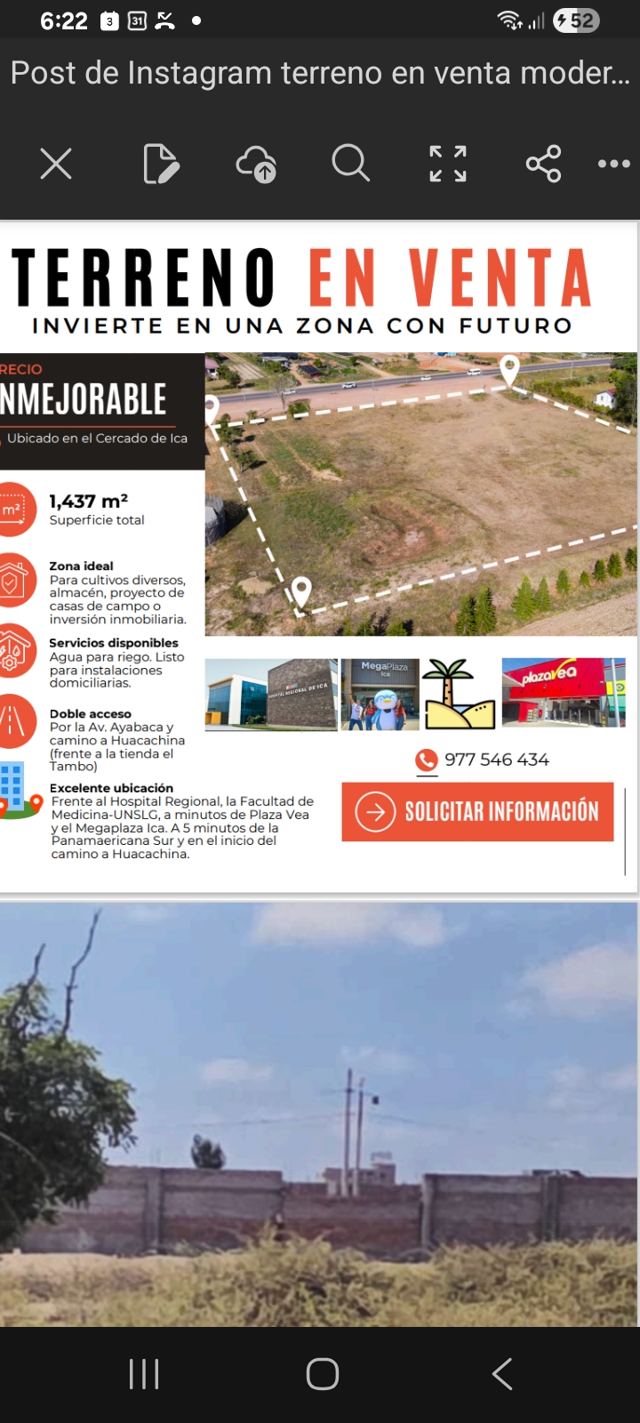Se vende terreno en la región Ica excelente ubicación
